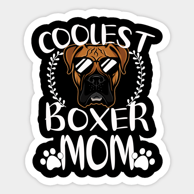 Glasses Coolest Boxer Dog Mom Sticker by mlleradrian